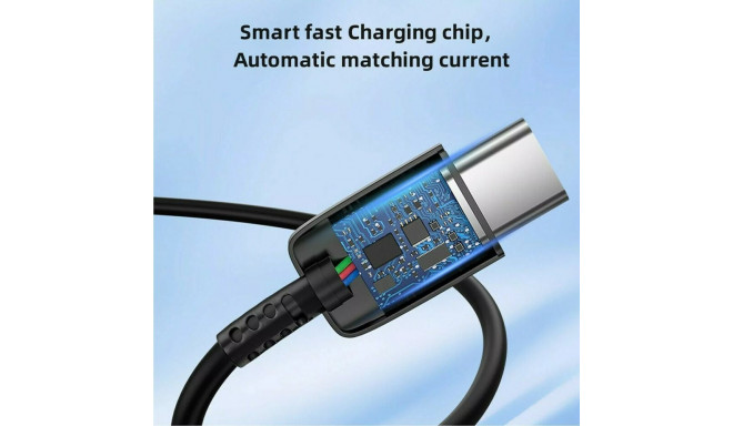Samsung EP-DN-970BBE 3A Kiire USB 2.0 to USB-C Andme- ja Laadimiskaabel 1m Must (OEM)
