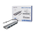 LOGILINK UA0309 LOGILINK- USB-C 3.1 hub, 4 port, aluminum casing, grey