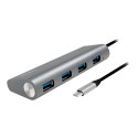 LOGILINK UA0309 LOGILINK- USB-C 3.1 hub, 4 port, aluminum casing, grey