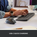 Logitech MX Keys Combo for Business Gen 2 Wireless Keyboard + Mouse +Palm Rest, US Int, Graphite