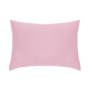 BED COV SET STRIPED SATEEN PINK 160X200