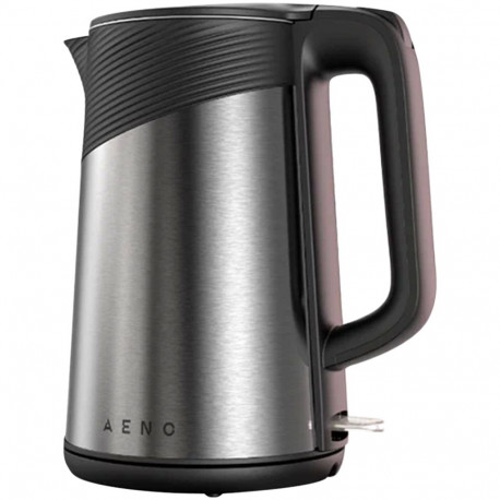 AENO EK3 Electric Kettle, 1.7L, Strix, Double Walls, Metallic Grey