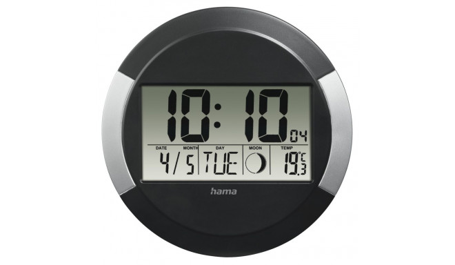 Hama 00186383 PP-245 Wall Clock Black