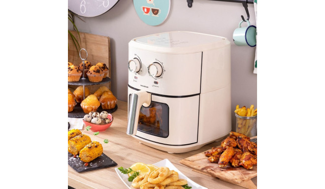 Air Fryer InnovaGoods Vynner Pro 6500 Cream 1700 W 6,5 L Stainless steel