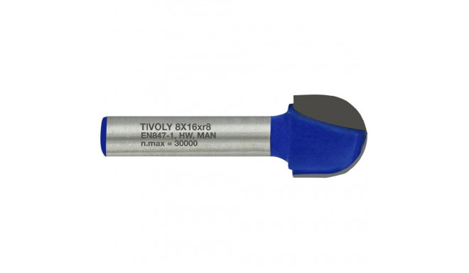Radius groove cutter 16x8 mm, 8mm shank
