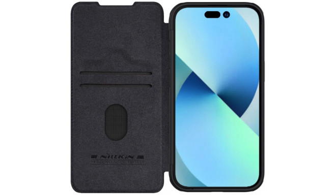 Nillkin kaitseümbris Qin Pro Leather Flip Case Apple iPhone 15, must