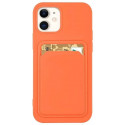 Hurtel case Card Case Silicone Wallet Apple iPhone 13 mini, orange