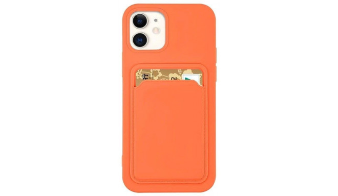 Hurtel защитный чехол Card Case Silicone Wallet Apple iPhone 13 mini, оранжевый