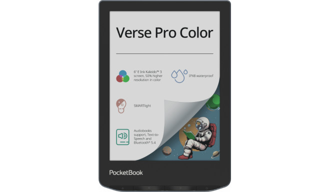 PocketBook электронная книга Verse Pro Color 6" 16GB, черный/синий