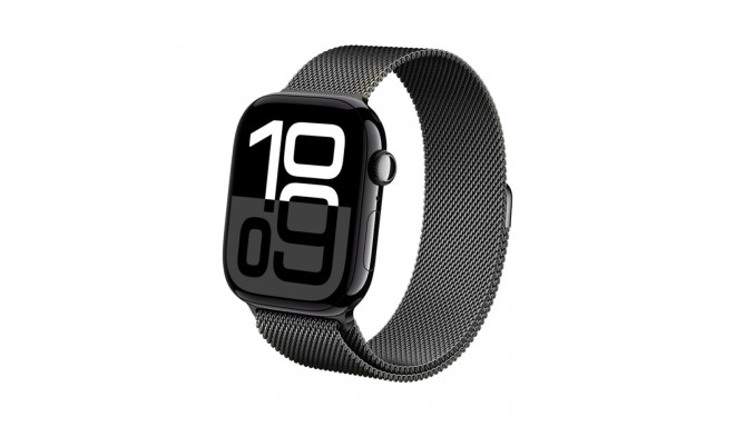 Crong Milano Steel - Pasek ze stali nierdzewnej do Apple Watch 38/40/41/42 mm (grafitowy)