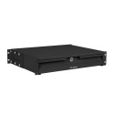 19" DRAWER 2U/483X360MM MAX LOAD CAPACITY UP TO 90KG 4 POINT ASSEMBLY BLACK LANBERG