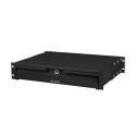 19" DRAWER 2U/483X360MM MAX LOAD CAPACITY UP TO 90KG 4 POINT ASSEMBLY BLACK LANBERG