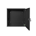 RACK CABINET 19" WALL-MOUNT 6U+3U/540X200 LOW-PROFILE BLACK LANBERG (ASSEMBLED)