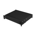 19" DRAWER 2U/483X360MM MAX LOAD CAPACITY UP TO 90KG 4 POINT ASSEMBLY BLACK LANBERG