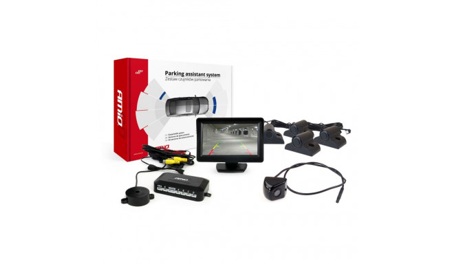 Parkimisandurite komplekt tft01 4,3" koos kaameraga hd-310 4 andurit mustad veoauto