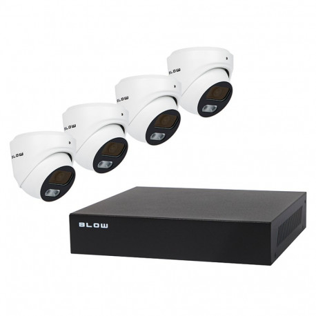 78-671# Poe jälgimissüsteemi komplekt Blow 4x5MP 1TB BL-KI5T4/POE/1TB 4x kuppelkaamerat 5MP kõvaketa