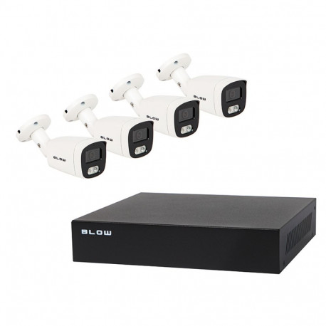78-670# Poe kaameravalve komplekt Blow 4x5MP 1TB BL-KI5B4/POE/1TB 4x torukaamerad 5MP HDD kõvaketas