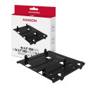 AXAGON Metallraam nelja 2.5" ketta või kahe 2.5" ketta ja ühe 3.5" ketta paigaldamiseks 5.25" posits