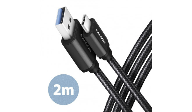 AXAGON Andmeside- ja Laadimiskaabel | BUCM3-AM20AB | USB Type-C - USB Type-A