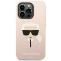 Karl Lagerfeld KLHCP14XSLKHLP iPhone 14 Pro Max 6.7" hardcase pink Silicone Karl`s Head