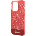 Guess GUHCP14LHGBNHR iPhone 14 Pro 6.1" punane/kõva ümbris Bandana Paisley mustriga