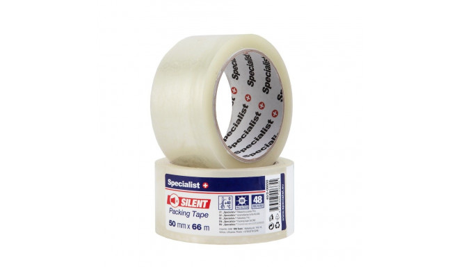 SPECIALIST+ transparent adhesive tape, 50 mm x 66 m