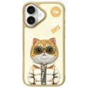 Nimmy iPhone 16 6.1" case khaki Cool&Cute 2.0 Cat