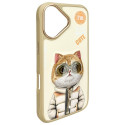 Nimmy iPhone 16 6.1" case khaki Cool&Cute 2.0 Cat