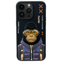 Nimmy iPhone 15 Pro 6.1" Case Black Cool&Cute 2.0 Monkey
