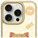 Nimmy case iPhone 15 Pro Max 6.7" khaki Cool&Cute 2.0 Cat Nimmy case iPhone 15 Pro Max 6.7" khaki Cool&Cute 2.0 Cat