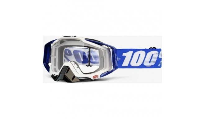 100% Goggles 100% RACECRAFT COBALT BLUE (Clear Lens Anti-Fog + 10 Tear-Offs) (NEW)