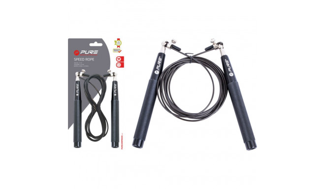 Pure2Improve Speed Skipping Rope, Size 300 cm | Black