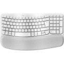 "Logitech Wave Keys Keyboard with cushioned palm rest wireless Bluetooth LE QWERTY off-white (PAN)"