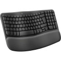 "Logitech Wave Keys wireless ergonomic keyboard - GRAPHITE - (DE) - 2.4GHZ/BT - N/A - CENTRAL-419 - 