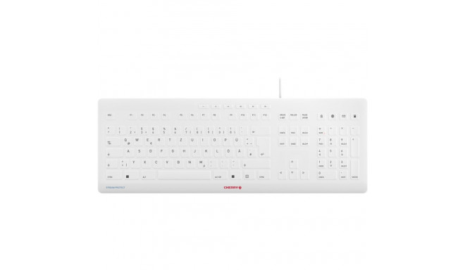 "Cherry Keyboard STREAM PROTECT [DE] white grey"