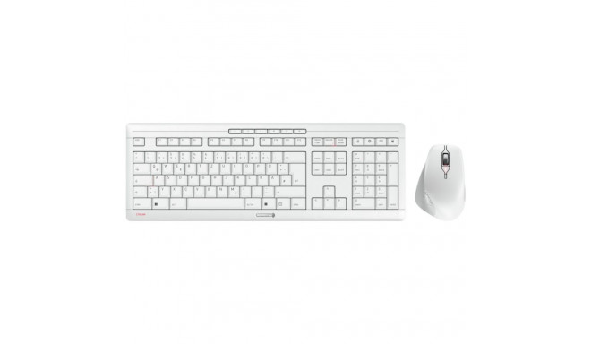 "Cherry Desktop STREAM COMFORT Wireless [DE] white Mouse+Keyboard, Fullsize, Silent"