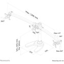 "Neomounts Tischhalterung für drei Flachbildschirme bis 27"" (69 cm) 8KG FPMA-D700DD3"