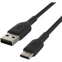 "Belkin USB-C/USB-A Kabel ummantelt, 15cm, schwarz"