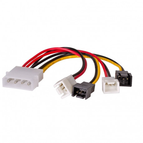 Adapter with cable Akyga AK-CA-34 Molex (m) | 2x 3 pin 12V (m) | 2x 3 pin 5V (m) 4x 15cm
