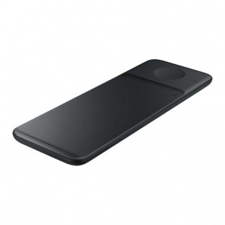 Samsung Wireless Charger Trio Pad 3-in-1, 9W EP-P6300 with Travel charger (25W) + USB cable, Black (
