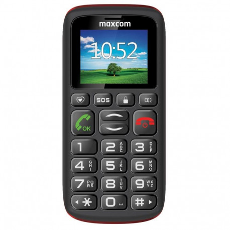 MaxCom telefon Comfort MM428 eakatele 4.57cm (1.8") 78g, must, punane