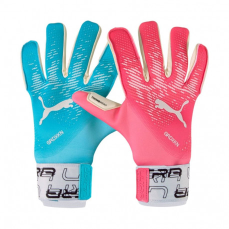 Rękawice bramkarskie Puma Ultra Grip 1 Tricks Hybrid niebiesko-różowe 41853 01 9