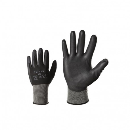 Work gloves touch-sensitive nylon SG119 black M/8