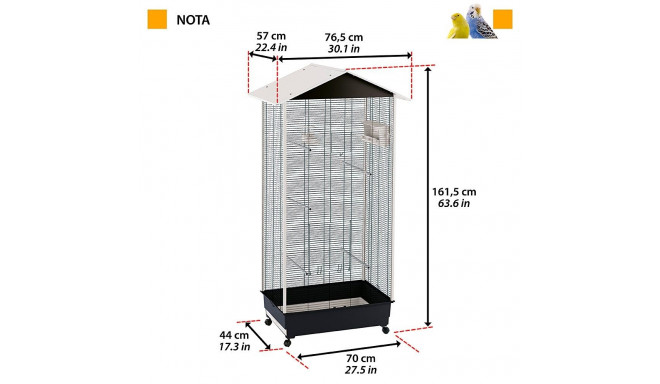 Bird House - Nota Aviary 161.5 Cm