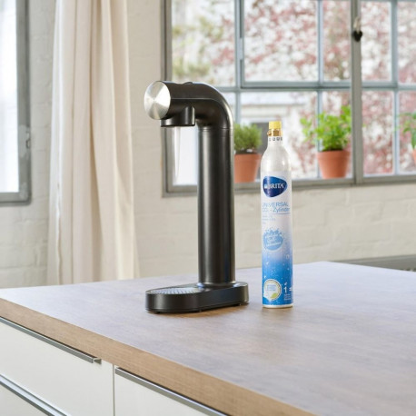 SodaOne Saturator with Bottle - Brita, CO2 Cylinder, 60L, BPA-free, Black