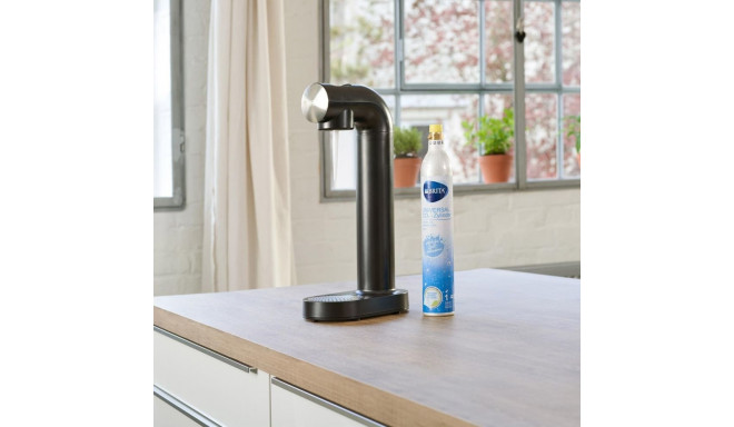 SodaOne Saturator with Bottle - Brita, CO2 Cylinder, 60L, BPA-free, Black