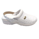 Clog Shoes - Scholl Racy Perforated Leather White Size 37