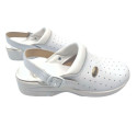 Clog Shoes - Scholl Racy Perforated Leather White Size 37