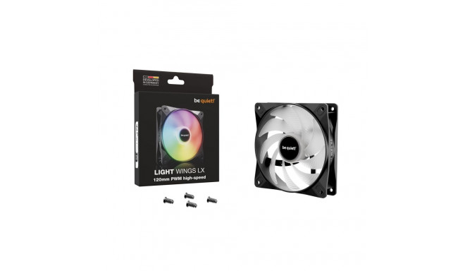 Computer Case Fan - be quiet! LIGHT WINGS LX 120mm PWM Black