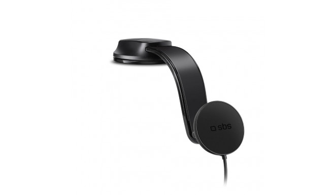 Smartphone holder with inductive charger SBS TESUPPMAG15W2115W compatible with MagSafe - black